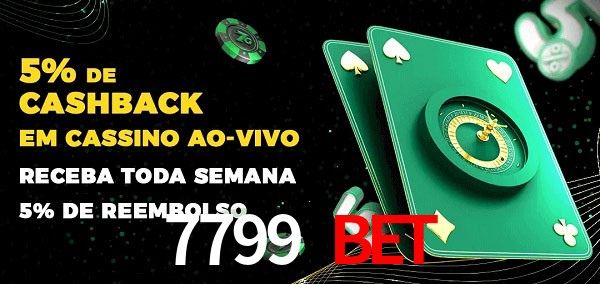 Promoções do cassino ao Vivo 7799 bet